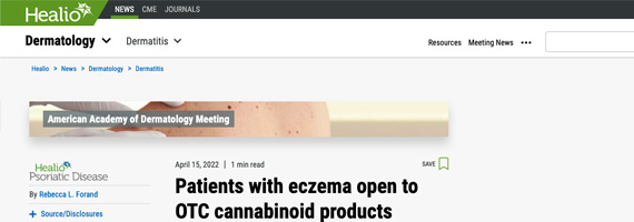 Patients with eczema open to OTC cannabinoid products